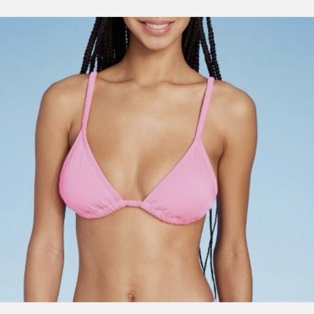Wild Fable Bright Pink Bikini Top